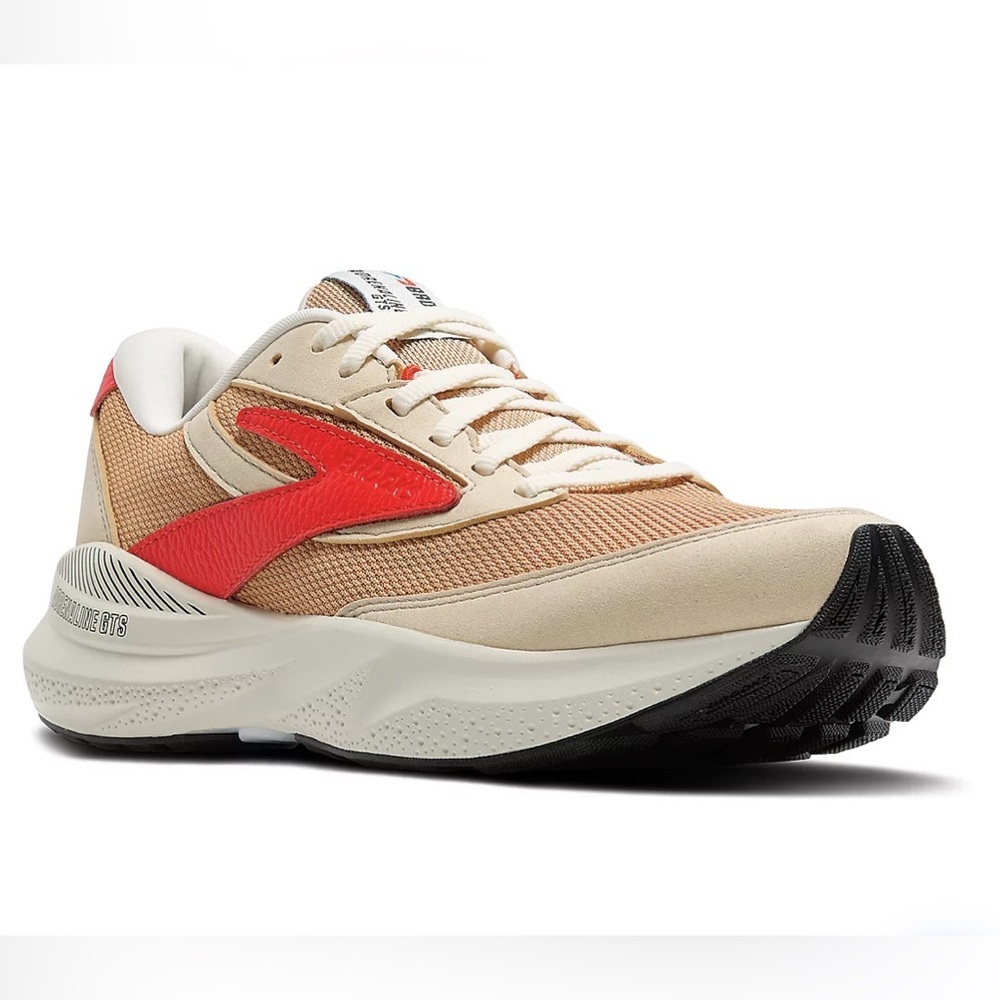 Brooks White and Tan Sneakers